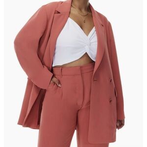 Wilfred Aritzia Cherrelle Blazer in Sienna Red